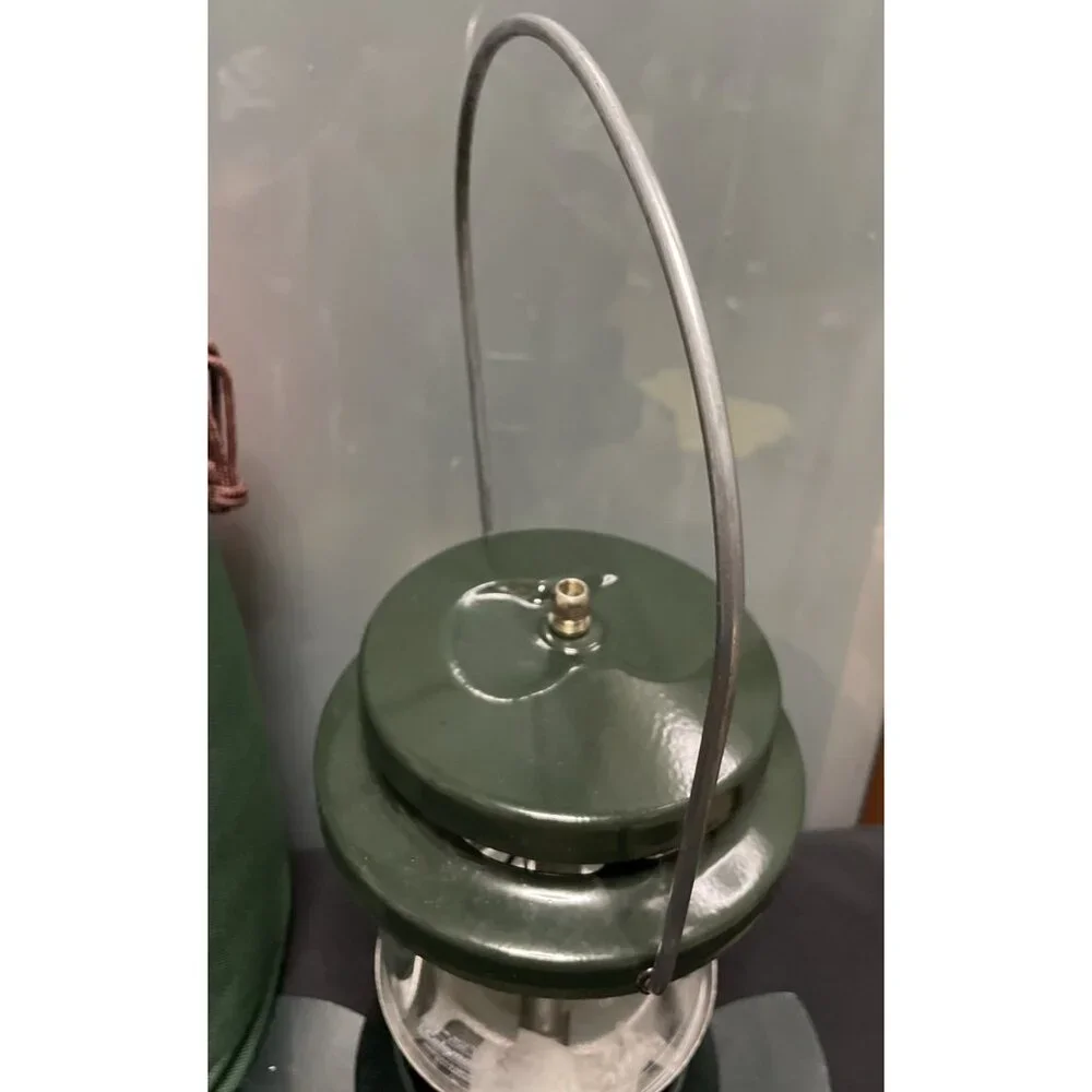Coleman Green Propane Stand Lantern Model 5155A With Soft Zippered Carry Case